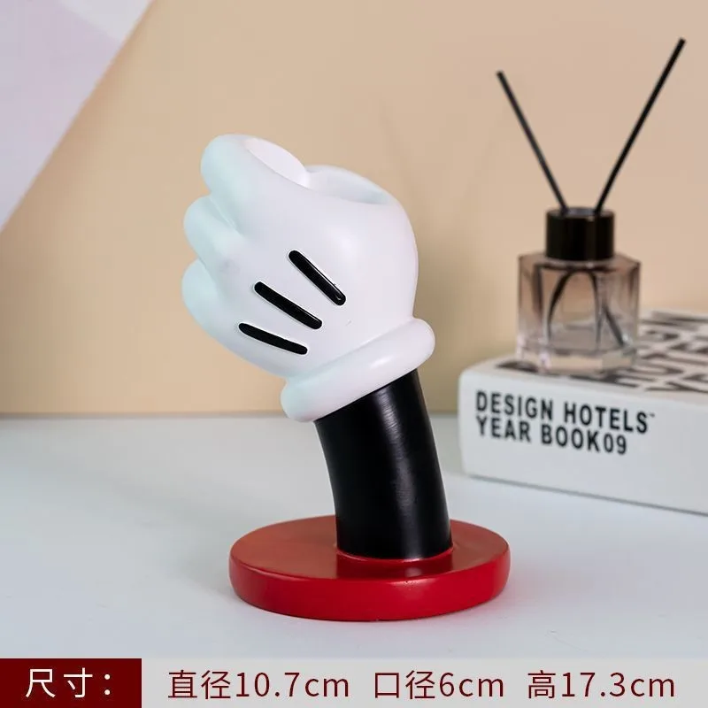 

Kawaii palm gloves pen holder cute cartoon pencil stationery desktop decoration student pen holder