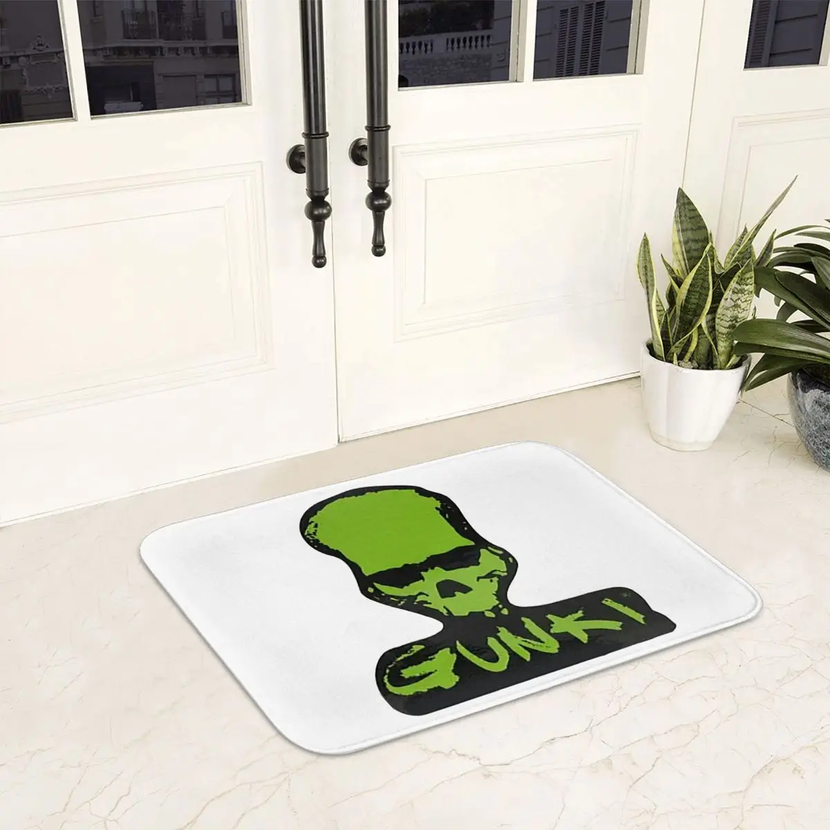 Gunki Logo Angling Skull Fishing Gunki Non-slip Doormat Floor Mat Carpet Rug for Kitchen Entrance Home Bedroom Footpad Mats