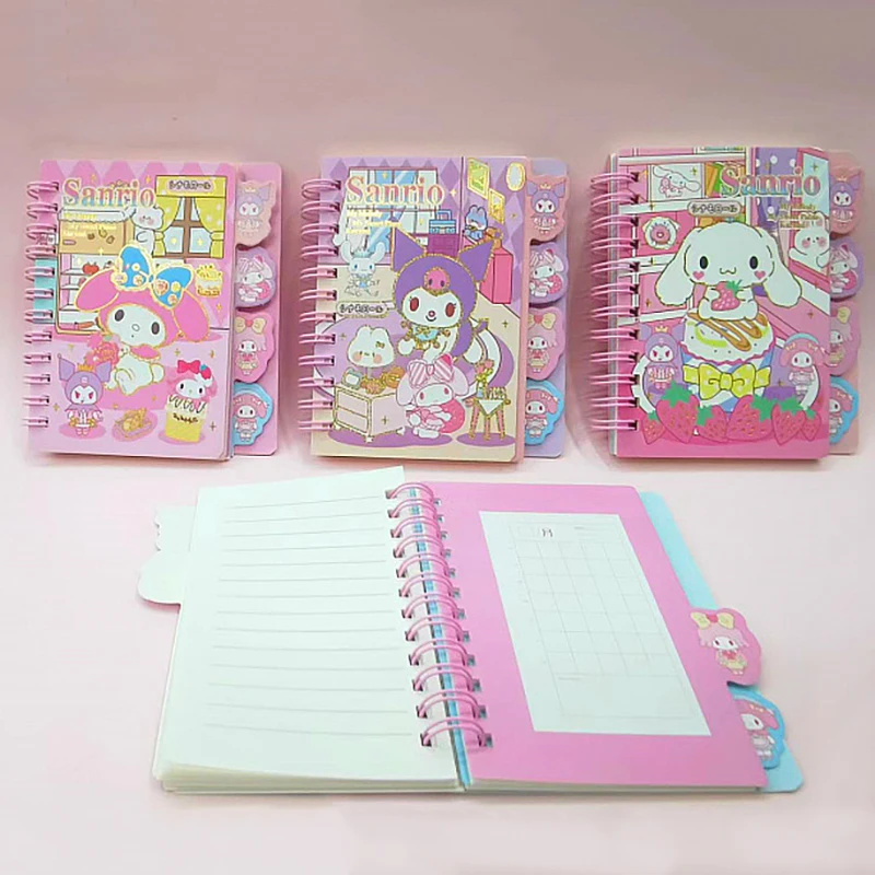 4-24pcs Sanrio Notebook Melody Kuromi Cinnamoroll Portable Planner Daily Weekly Agenda Notepad Stationery Office School Supplies