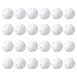 24Pcs palline da gioco in plastica perforata Hollow Practice Training palline sportive palle da allenamento Pickleball portatile per interni ed esterni