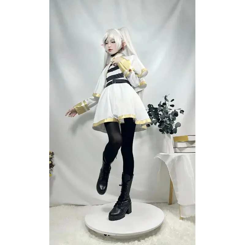 

CyAnime Sousou No Frieren Косплей Frieren Fantasia Костюм Пальто Рубашки Наряд Фэнтези Женская Хэллоуин Карнавальная Вечеринка Одежда Pro