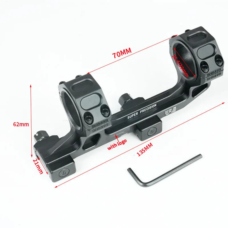 التكتيكية GEISSL المعادن الكابولي 25.4 مللي متر/30 مللي متر نطاق جبل مع مستوى فقاعة للصيد الادسنس ل 20 مللي متر Picatinny السكك الحديدية