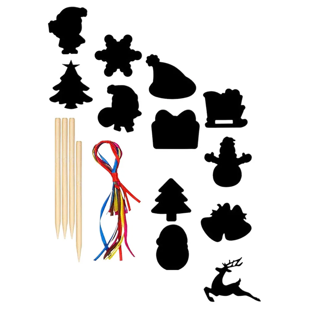 1 مجموعة 1 مجموعة عيد الميلاد خدش ورقة لتقوم بها بنفسك عدة كشط اللوحة بطاقات لقضاء عطلة هدايا الحفلات الزخرفية الحرفية الفن لوازم عيد الميلاد