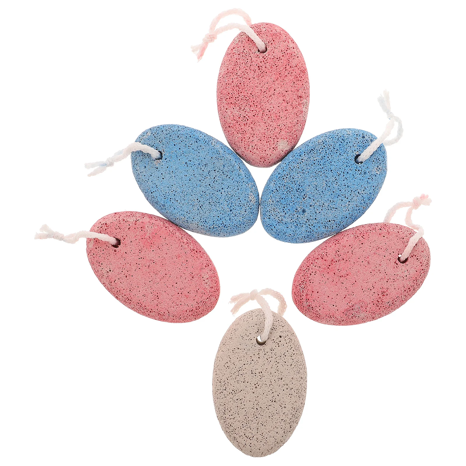 Dissolvant de callosités de pierres ponce, accessoire de soin des pieds, ensemble d'outils de pédicure, outil d'exfoliation de lime de pied, pierre ponce naturelle 6 pièces