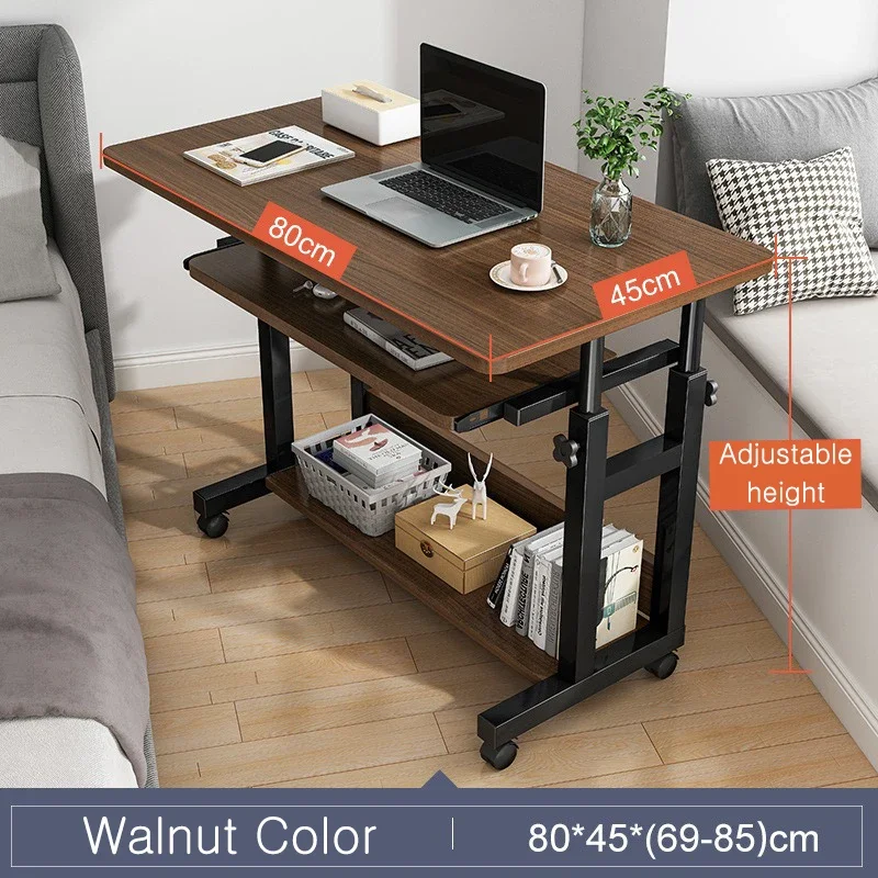 Over Bed Table  Adjustable Height Portable Bed Desk Laptop Desk Home Office Computer Workstation for Reading Eating