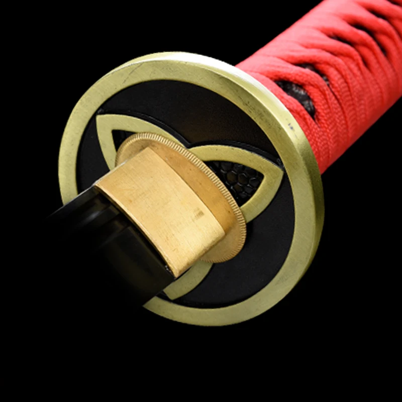 Wooden Katana With Strap Ninja Sword Full Tang Blade Handmade Home Decorative Props Cosplay view 4