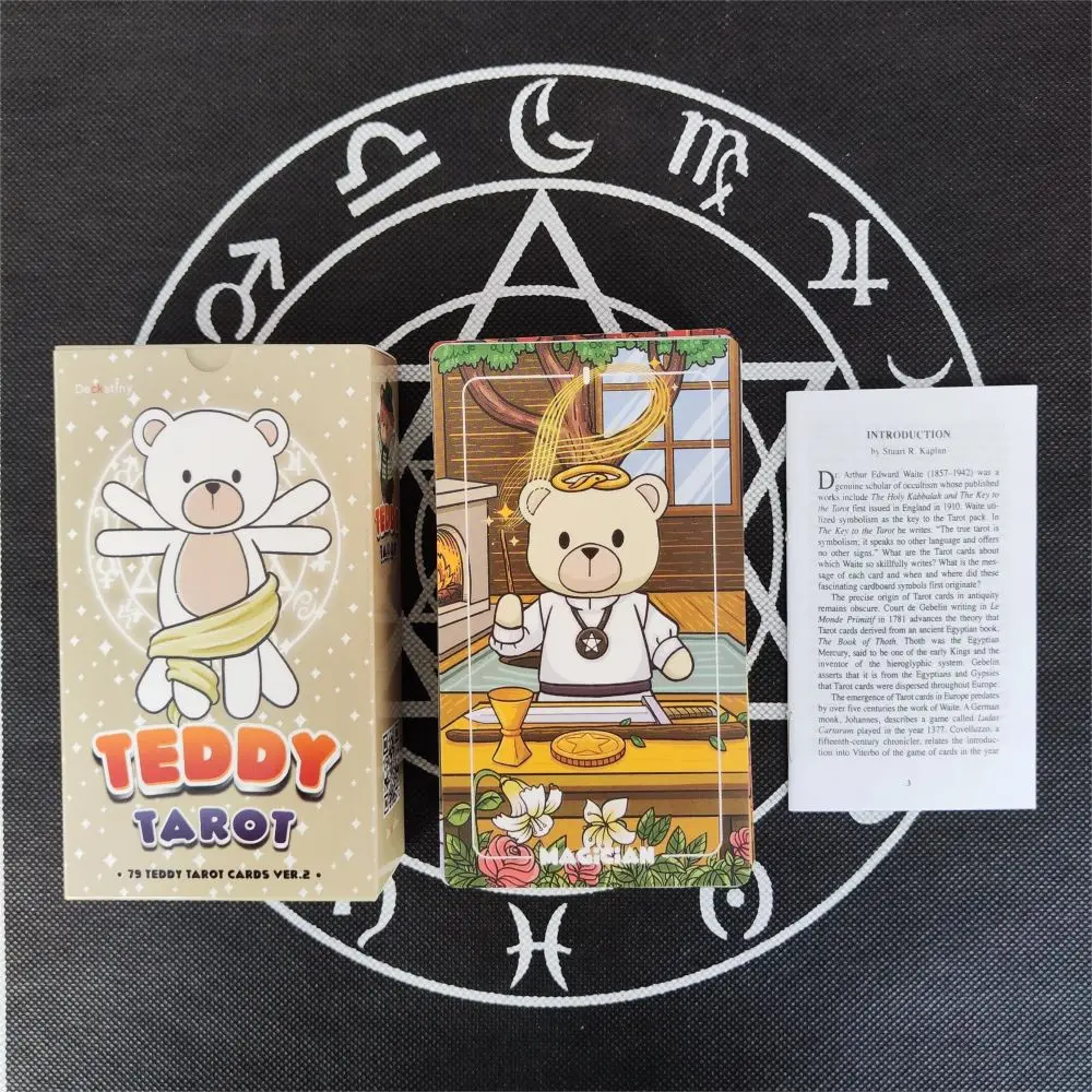 12*7 cm TEDDY Tarot cards cute orcale cards deck board games