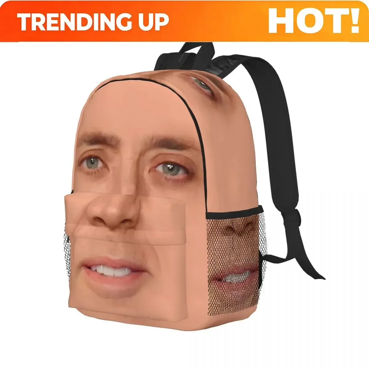 Custom Bag Nicolas Cage Face Backpack Student Boys Girls BookBag Kids School Bag Computer Shoulder Bags For Men Women