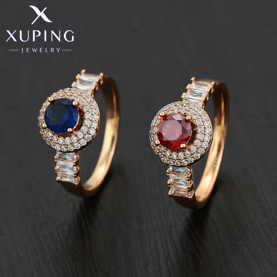 Xuping Jewelry Simple Copper Alloy Fashion Stone Charm Ring of Gold Color for Woman Romantic Gift X000703104