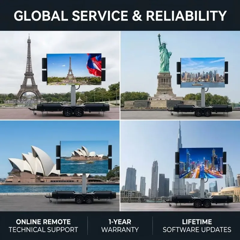 EF16-Y High Brightness Outdoor LED Display Screen Mobile Billboard Advertising Multi-Media Support
