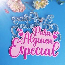 spanish paea alguien especlal cutting dies for English letters, scrapbooks, reliefs, craft stamps, photo album puzzl