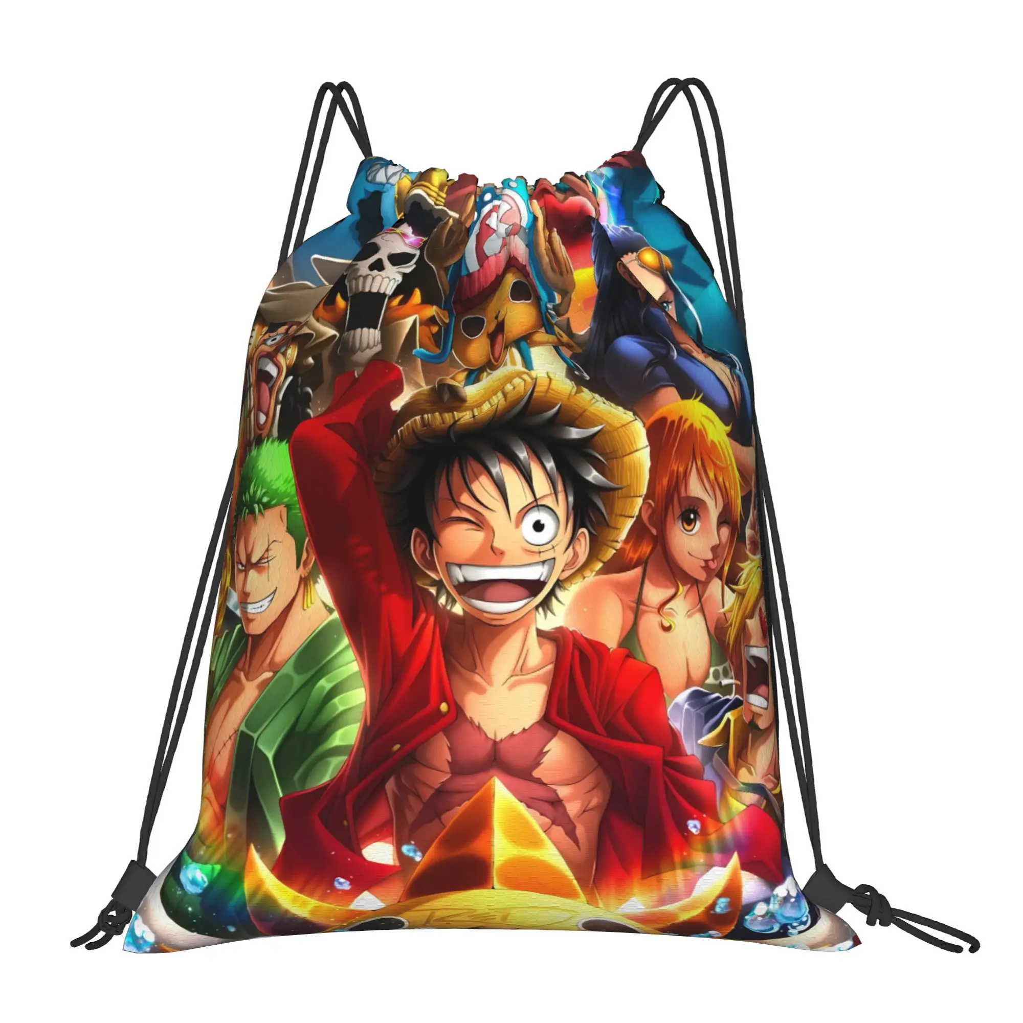 Vibrant Straw Hat Collage One Piece Drawstring Bag  Portable Retro Backpacks Sports Sackpack String Bags For Couple