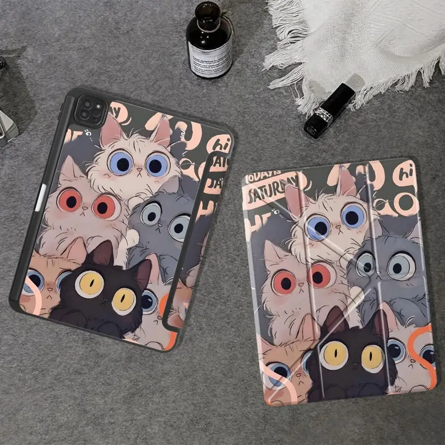

Tablet Case For iPad M3 M2 1 2 Pro 2025 9th 8th 7th 12.9inch Mini 6 7 Pro 11th 10th M4 11inch Air 4 5 Holder Cover Cartoon