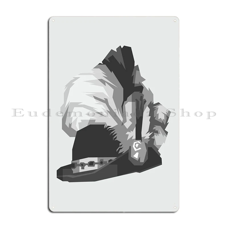 Kings Hat Grayscale Metal Plaque Poster Decoration Kitchen Personalized Cinema Printed Tin Sign Poster