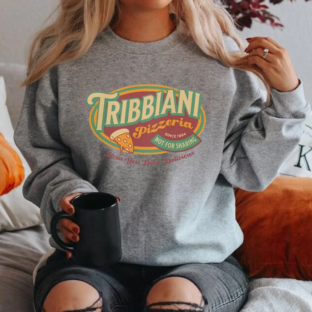 

Толстовка Friends Рубашка Tribbiani Joey Friends Толстовка с круглым вырезом Пуловер для пиццы Женские толстовки Телешоу Вдохновленные друзьями