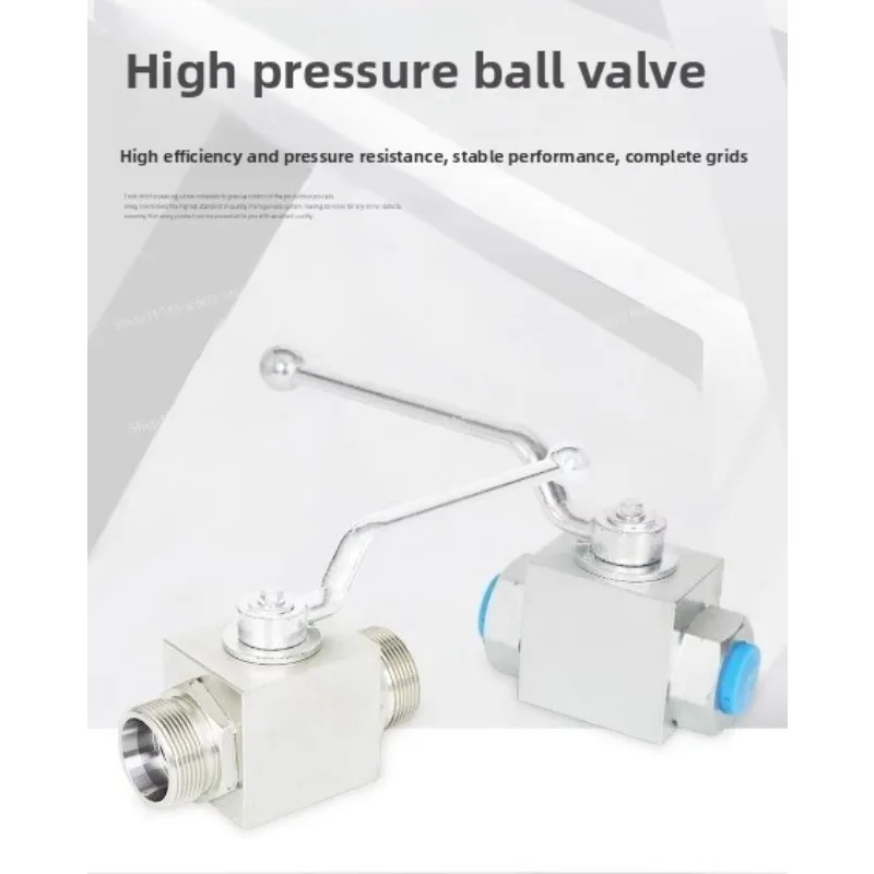 

Stainless Steel Manual High-Pressure Ball Valve, External Thread Design for Hydraulic Systems