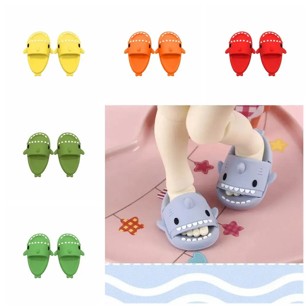 Round Toe Ob11 Doll Shark Slippers Slippers Shark Shape OB11 Shark Shoes Plastic Cute BJD12 Doll Shoes For Ob11 1/12 Bjd Doll