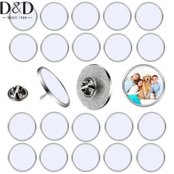 10pcs Sublimation Blank Pins DIY Button Badge Sublimation Blank Base Pins for DIY Craft Jewelry Making Lapel Supplies