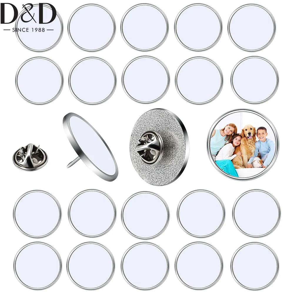 10 sztuk sublimacji puste szpilki DIY przycisk odznaka sublimacja puste szpilki bazowe dla majsterkowiczów Craft tworzenia biżuterii klapa dostaw