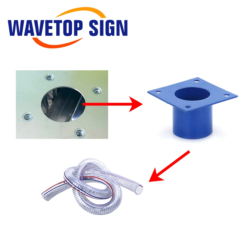 Flangia M6.5x4 della vite del diametro 50mm del giunto di collegamento del tubo dell'aria WaveTopSign per la piattaforma di adsorbimento del vuoto