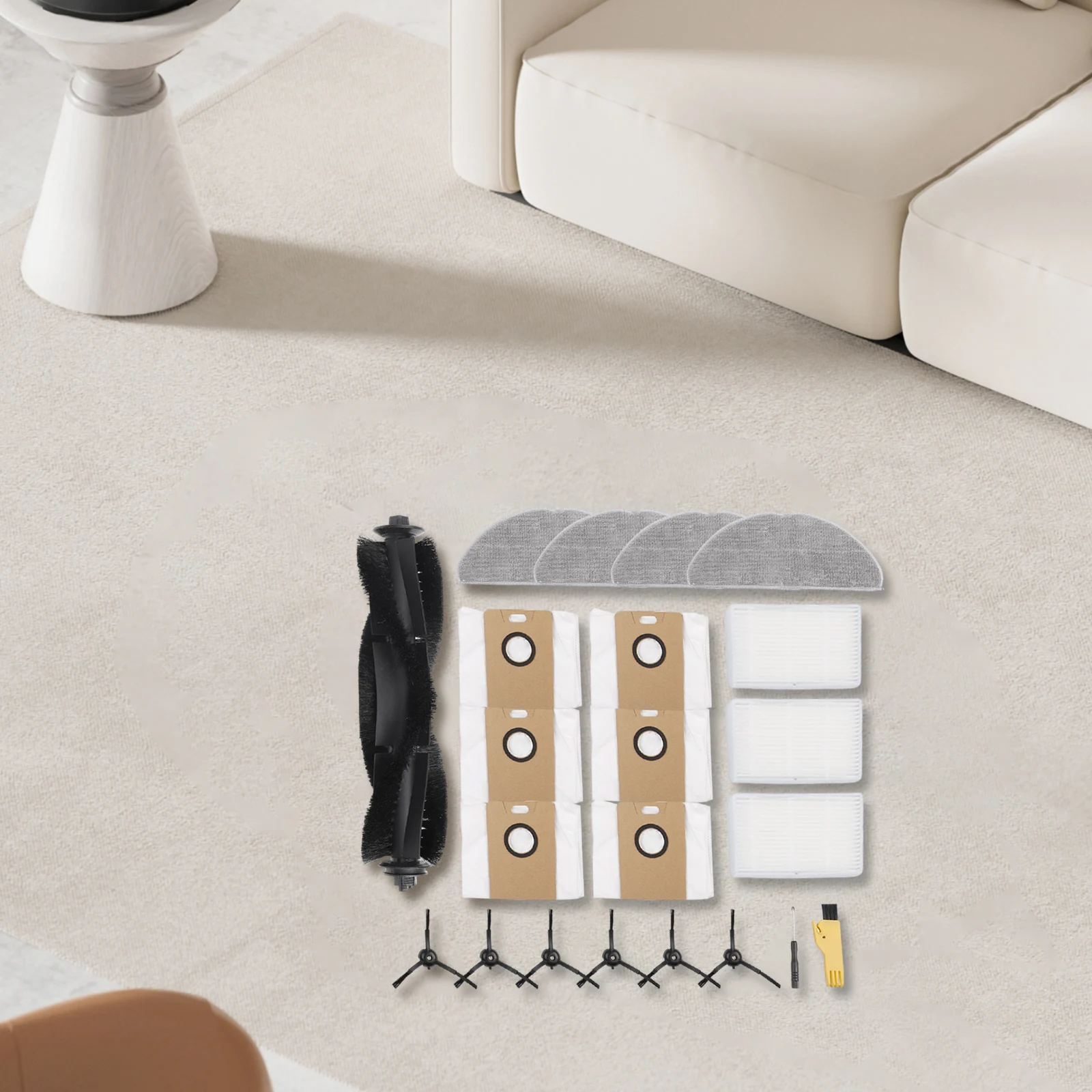 

Комплект для уборки, набор сменных аксессуаров, включая салфетки для швабры, подходит для серий RV20 и RV30, легко устанавливаемые запчасти для пылесосов.