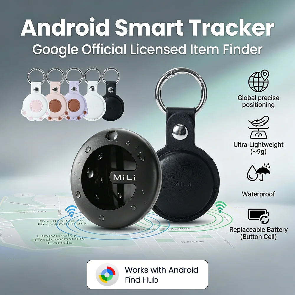 Etiqueta de Localización Inteligente MiTag, Rastreador GPS Bluetooth para Android, Dispositivo Antipérdida, Localizador de Mascotas, Niños y Bolsos, Funciona con Google Find Hub