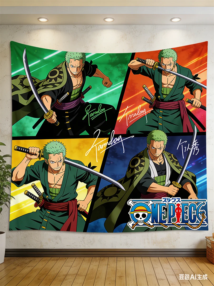 One Piece Luffy 3D Effect Wall Tapestry - Anime Pirate Flag Themed Hanging Cloth for Bedroom, Living Room & Dorm Decor - view 2