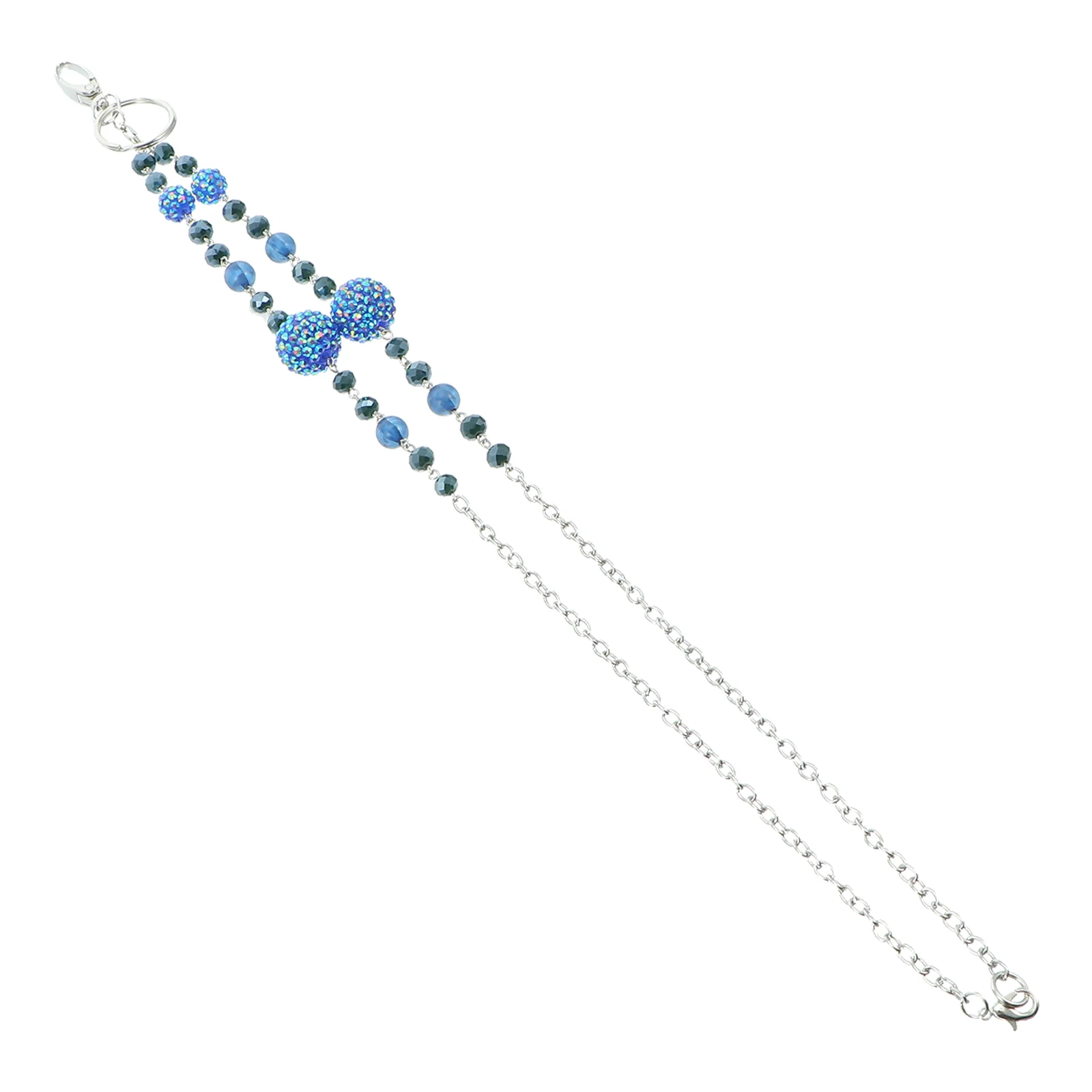 Diamond Bead Mobile Phone Chain Necklace ID Holder Strap Band Beaded Drill Ball Key Lanyard Hanging Rope