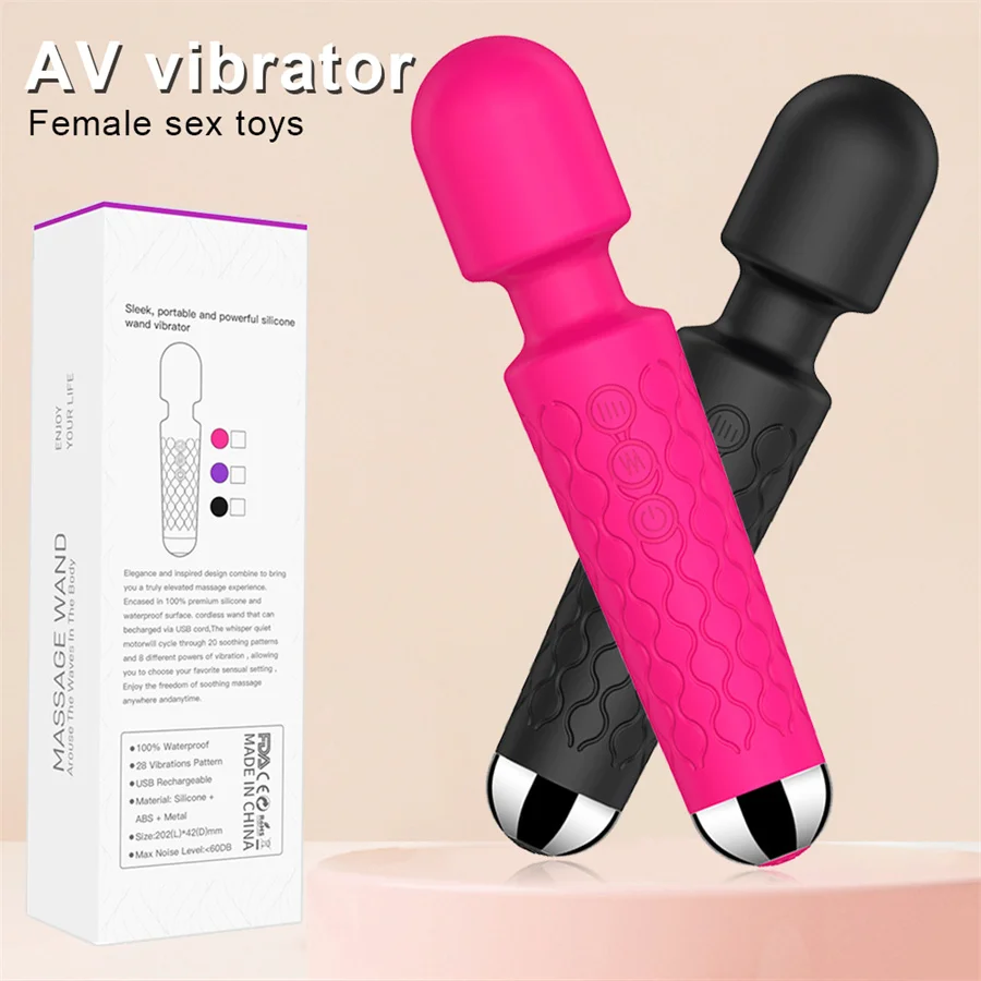 Hot Dragon 20 Modes Strong Vibration Mini Vibrator Usb Charging Handheld Wand Massager Clitoris G-Spot Vibrator Women Sex Toys