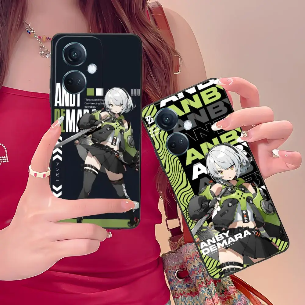 حافظة هاتف Zenless Zone Zero Anby Demara لهاتف OPPO Reno 14 13 12 11 10 9 8 7 6 5 F T Pro 5G غطاء طباعة ملون فاخر #4