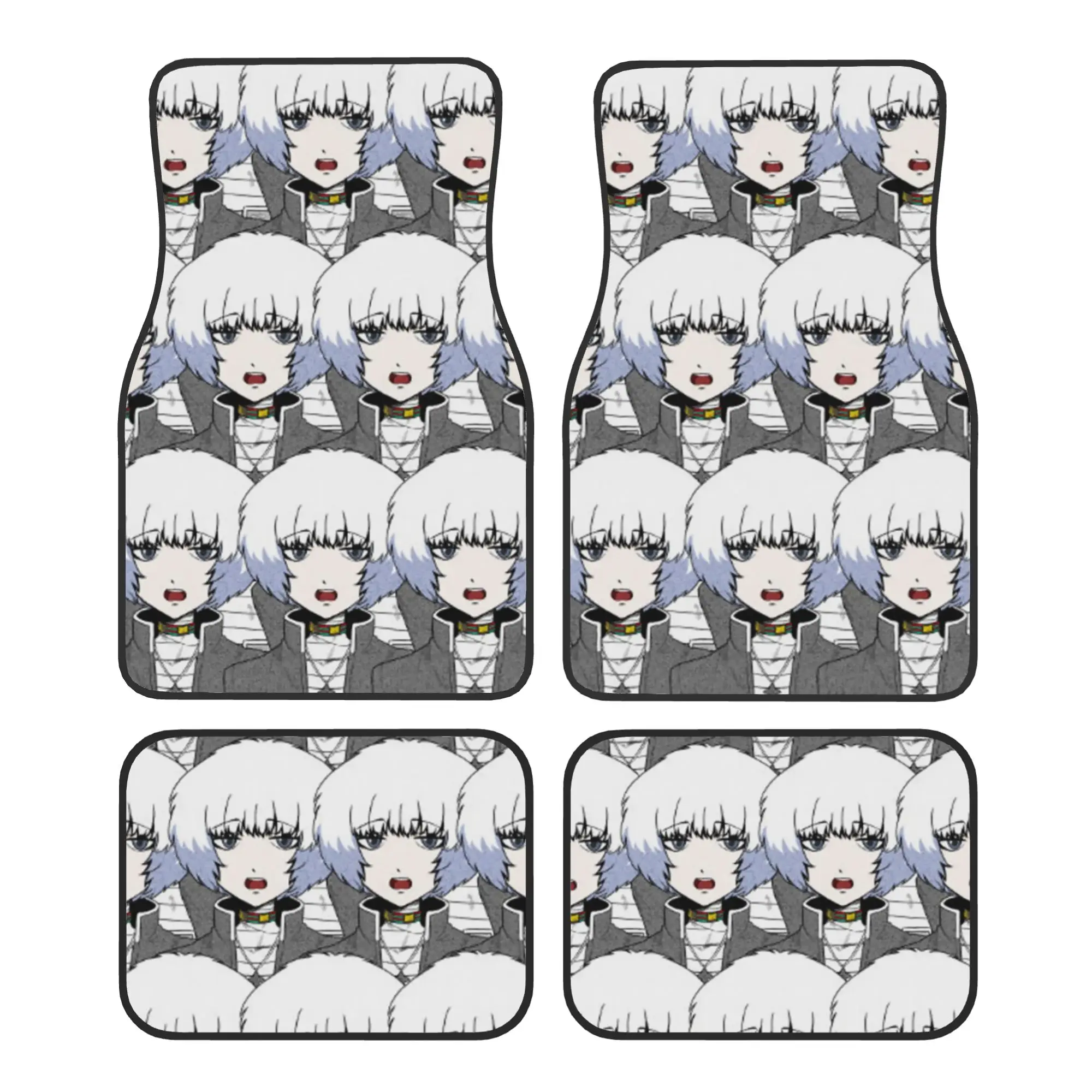 Автомобильные коврики (4 шт.) из хрустального бархата Shin Tsukimi YTTD Game Anime, универсальные, передние и задние, с изображением Ранмару Кагэямы, для авто