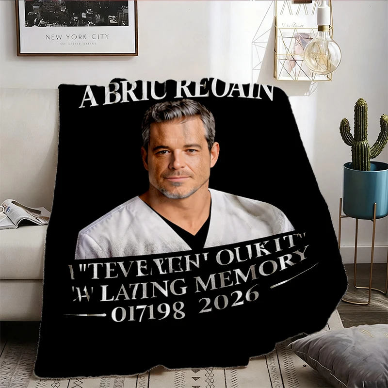Eric Dane Memorial Flannel Blanket, Actor Remembrance Cozy Blanket