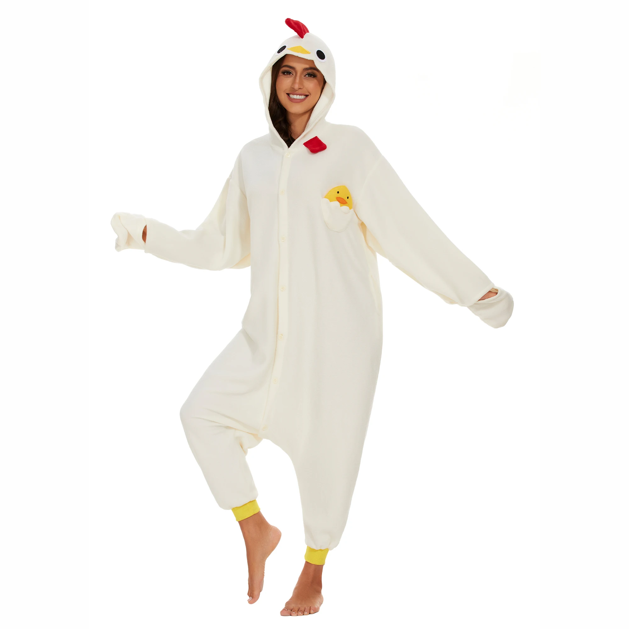 CANASOUR-Pyjama Une Pièce Jetable Blanc pour Femme, Costumes Cosplay, Vêtements de Nuit, Halloween, Noël, Adulte