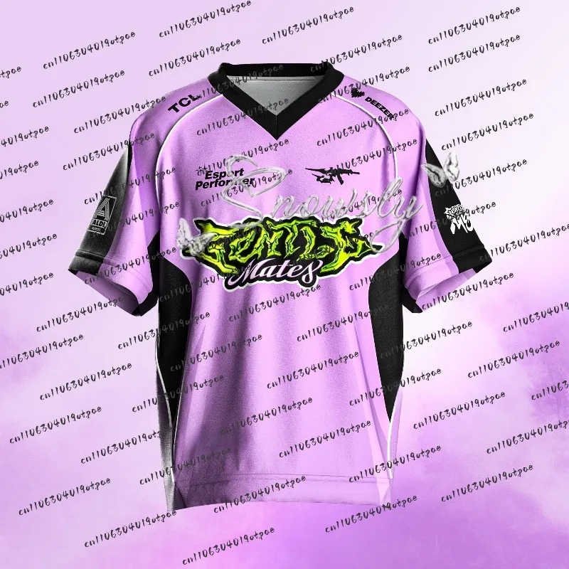 

2026 E-sports 3D Print M8 Maillotrose Fans Jersey Men Women Breathable V Neck Short Sleeve Kids Casual T-shirt Man Sportswear