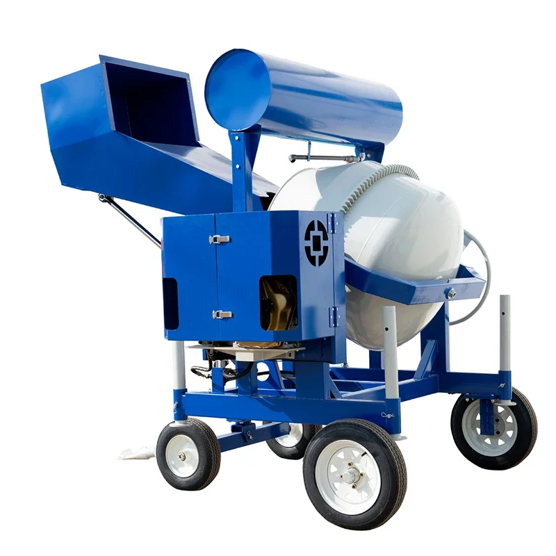 portable soil cement mixing plant China cement mortar mixer with pump concrete sand mixer machine with hopper