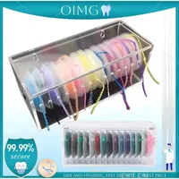 Caja de cadena eléctrica de ortodoncia Dental, soporte de cadena de ligadura de colocación acrílica, caja de cadena eléctrica elástica Dental, 1 ud.