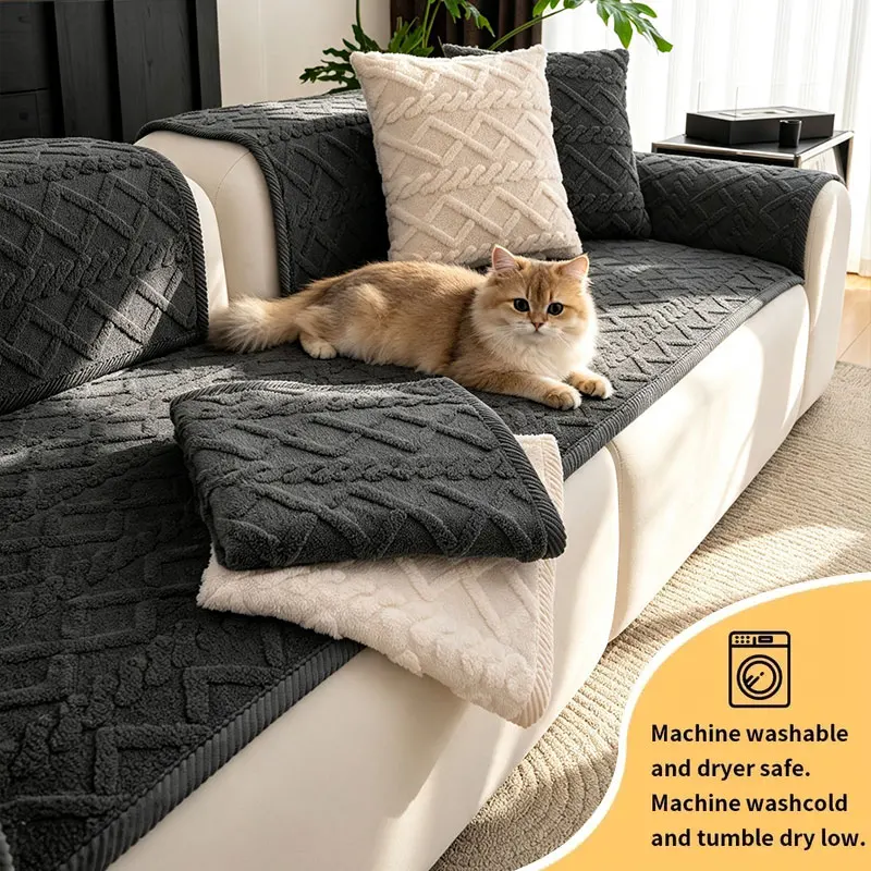 1PC-A sofa cushion suitable for minimalist pet raising families, Scratch Resistant, Non‑slip, Easy to Clean, Universal Fit