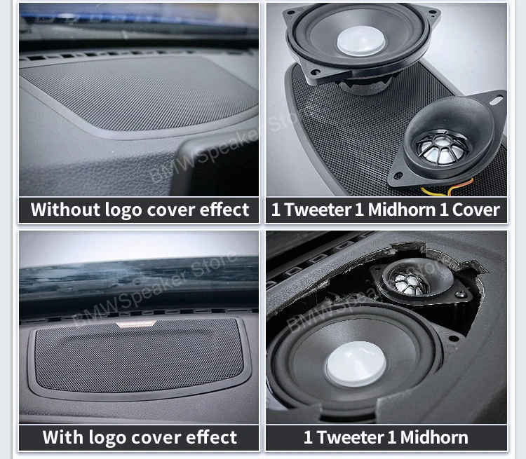 Auto-Mittelkonsolen-Lautsprecherabdeckung für BMW 3er 4er Serie F30 F31 F32 F34 3GT Hochtöner 4 Zoll Mitteltöner Armaturenbrett-Lautsprecher – Detail 3
