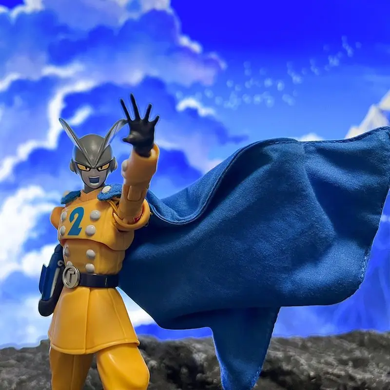 Dragon Ball Z Super Shf Series Anime Gamma 1 2 Handmade Clothing Blue and Red Cloak Suitable for 1/12 Size Movable Humanoid