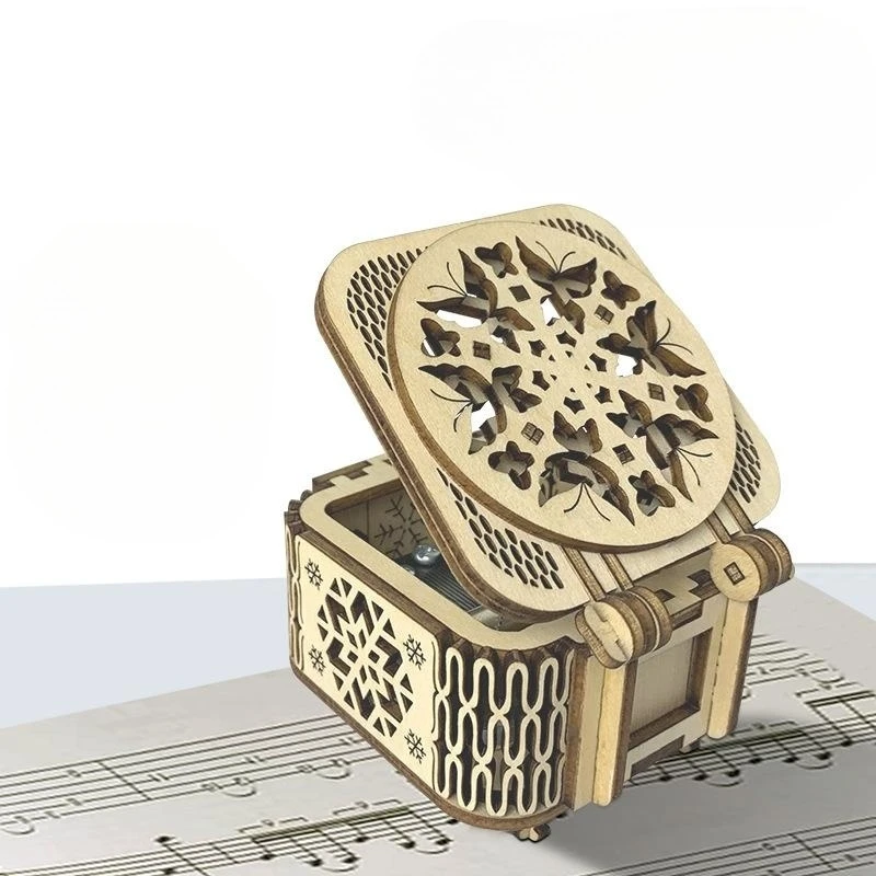 Puzzles 3D en bois, boîte d'octave, Kits de modèles, assemblage de bricolage fait à la main, jouet éducatif, Kits de construction de maquettes