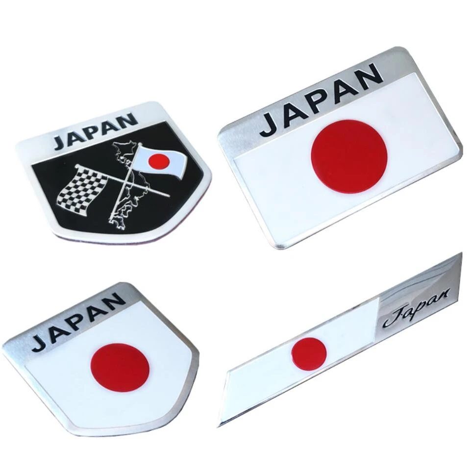 Car Styling Metal Japanese Flag Emblem Badge Logo Japan Sticker Decal For Daihatsu Yrv Scion Venza Datsun Key Chain Accessories