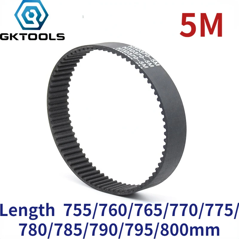 

GKTOOLS 5M Width 10/15/20/25/30mm Closed Loop Rubber Timing Belt Length 755/760/765/770/775/780/785/790/795/800mm