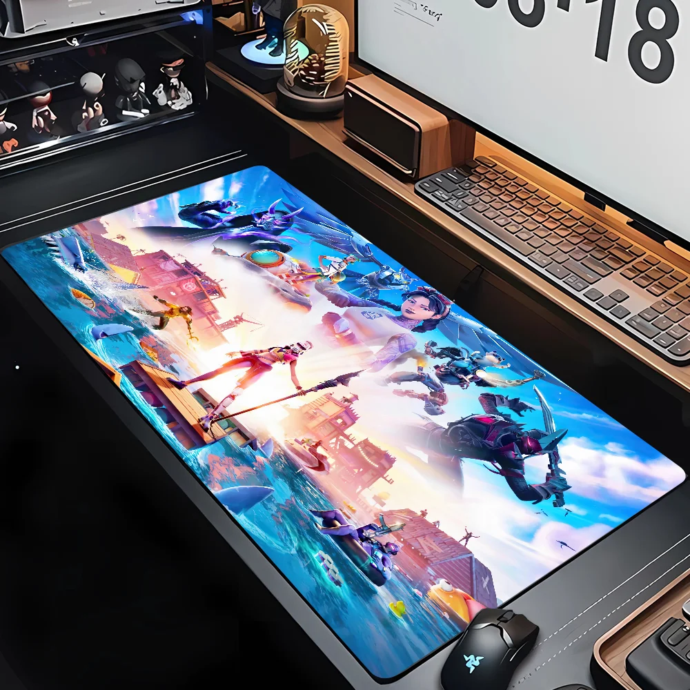 Xxl Computer Accessories Rubber Table Mat Game Mause Office Pc Desktop F-Fortnites Deskmat E-Sports Lock Edge Mousepad Anime Mat