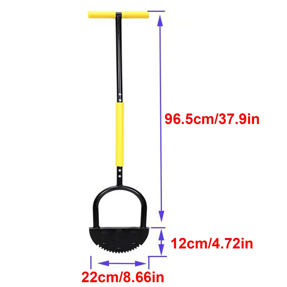 Manual Lawn Edging Shovel With Handle Half-Moon Lawn Edging Machine Sawtooth Manual Lawn Edging Tool Step Edging Shovel