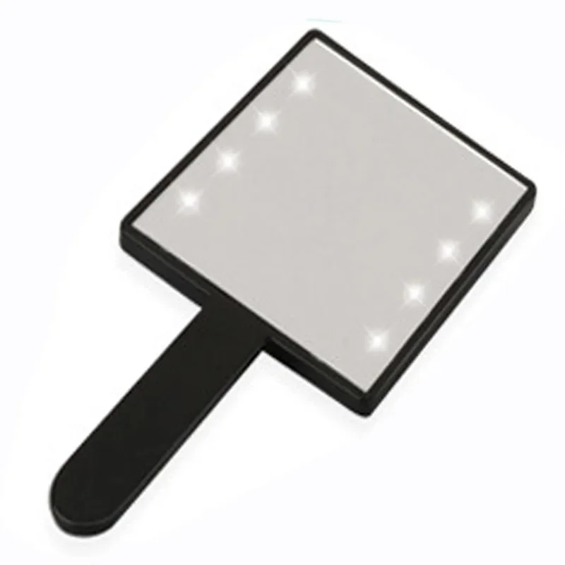 Mini Handheld Makeup Mirror Desktop Beauty Mirror with Light Portable Hand To Hand Beauty Mirror