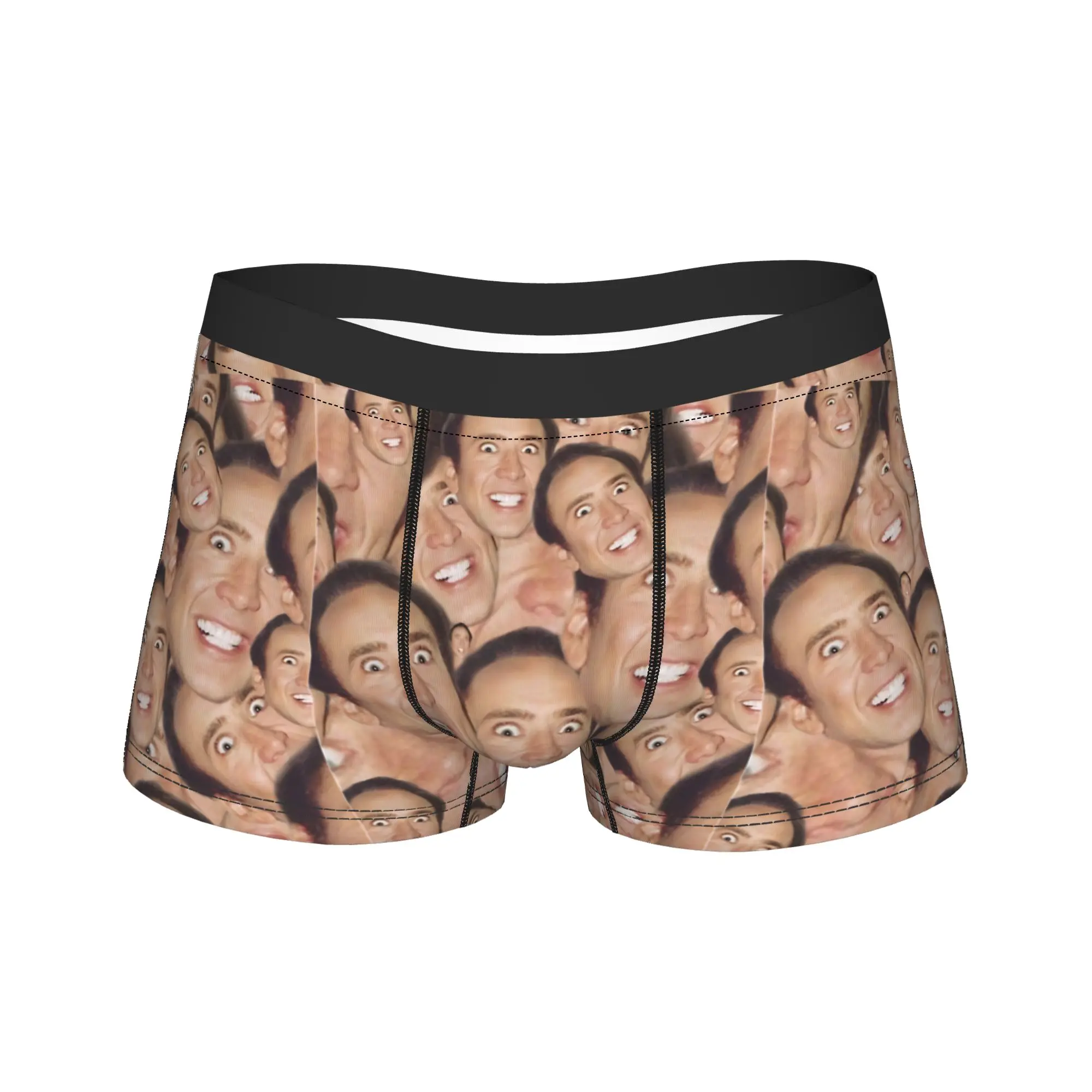 

Nicholas Cage Faces Pattern Boxers Gag Gift For Man Amazing Underwear Boxer Shorts