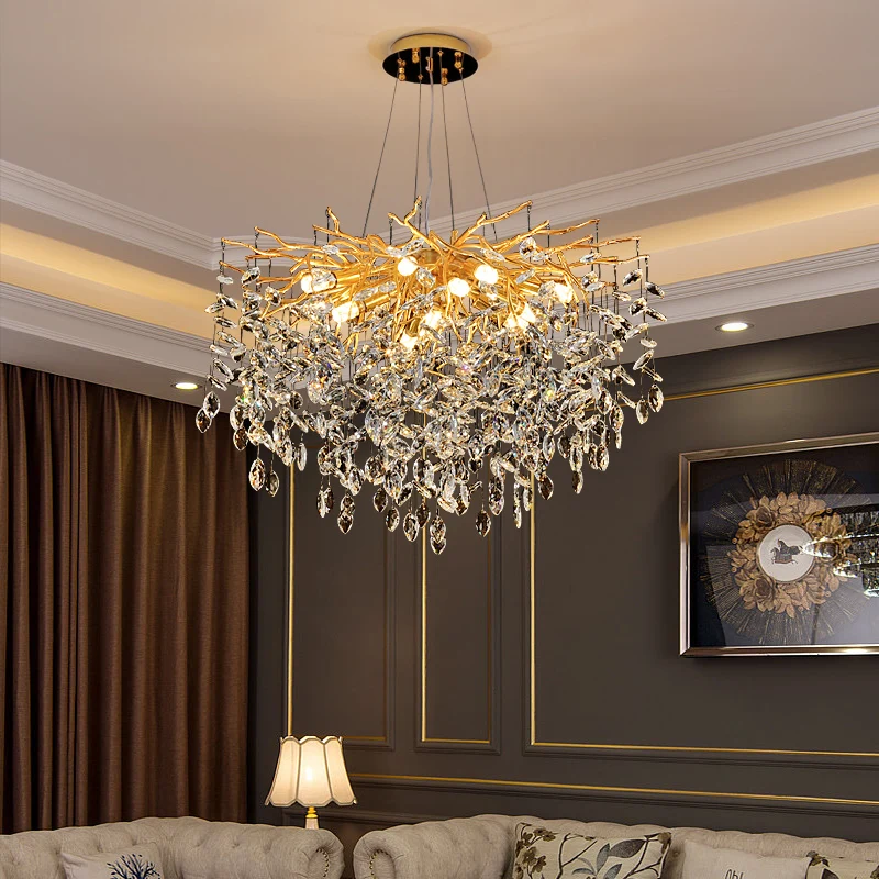 

Modern Fashion Design E14 Crystal Led Pendant Lamp Light for Dinning Room Hotel Lobby Villa Mall Wedding Decor