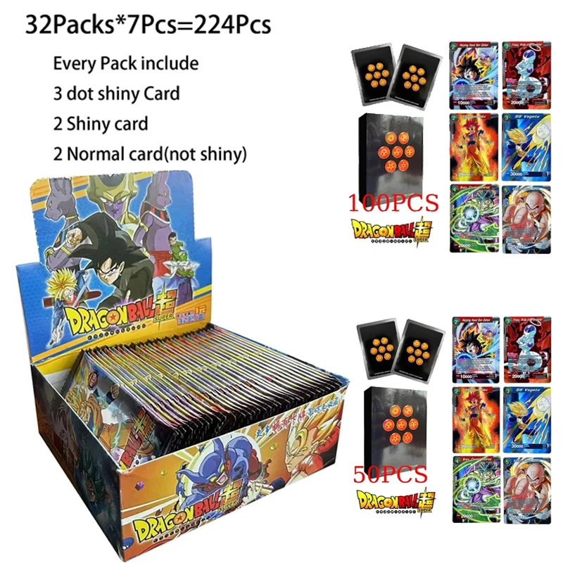 Dragon Ball Collection Card Shiny Son Goku Saiyan Vegeta Trading Proxy Flash Cards Gam Anime Battle Carte for Children Gift Toy