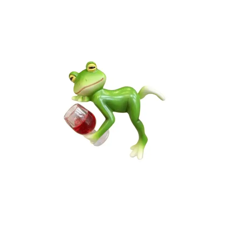 Hanging Flower Pot Edge Frog Decorative Ornaments Resin Mini Craft: Glass Fish Tank Pendant Desktop Figurines