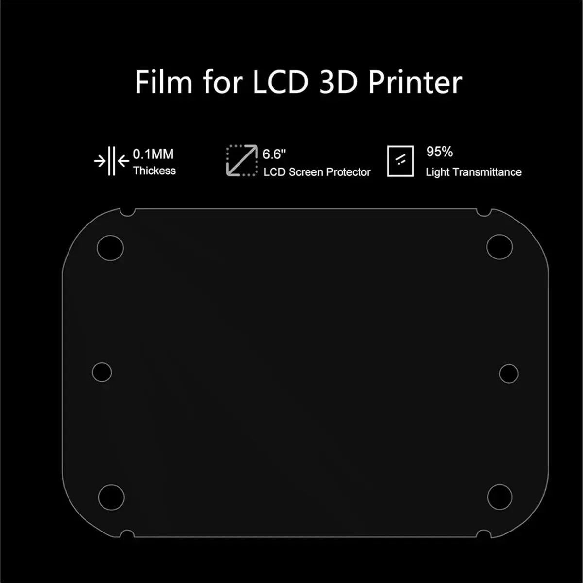 

【AT48】 НОВЫЕ 3 шт. Защитные пленки для экрана 6,6 дюйма с высокой светопропускной способностью для 3D-принтера Photon Mono 2 Resin